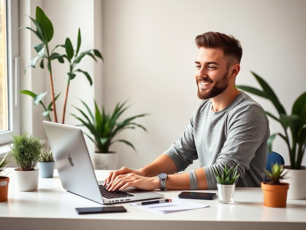 Freelancer at work